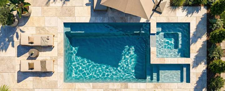 Saint Luxe fibreglass pool — 6.00m × 3.20m
